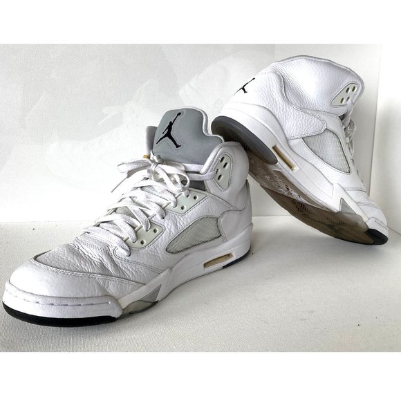 air jordan 5 retro metallic white